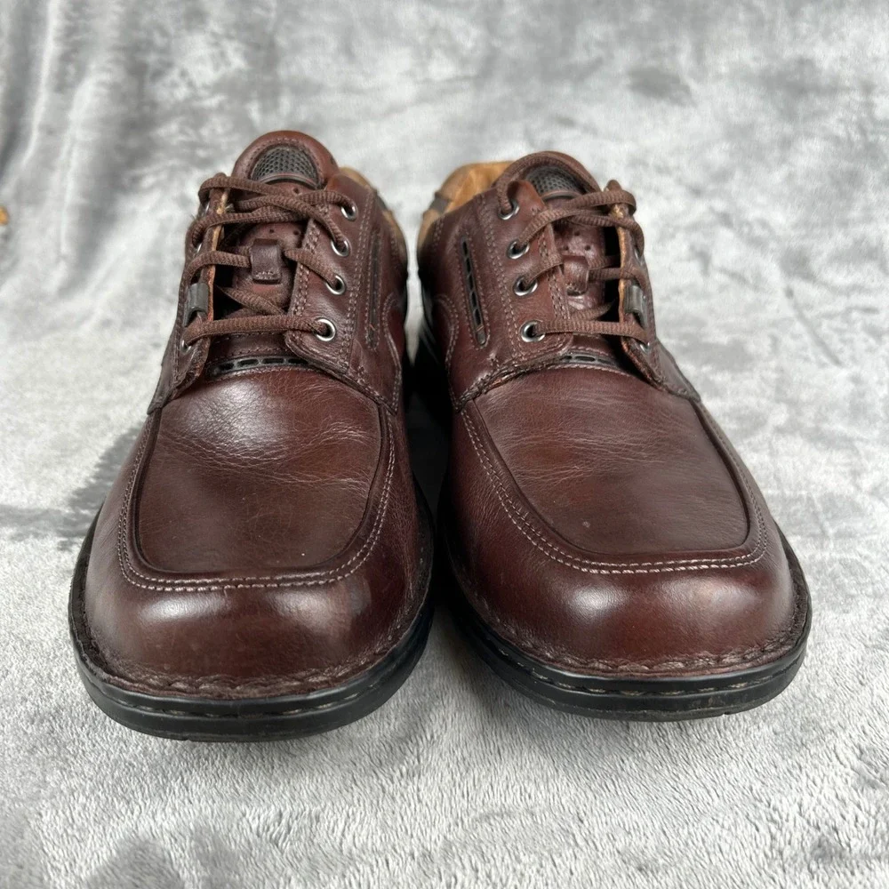 Clarks Unstructured Un.Laredo Brown Leather Lace Up Shoes Mens 10.5 M 85012